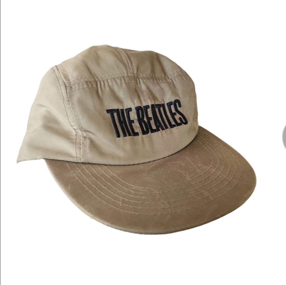 The Beatles 5 Panel Hat Cap Strap Back Green One Size Band Music Tour Let It Be